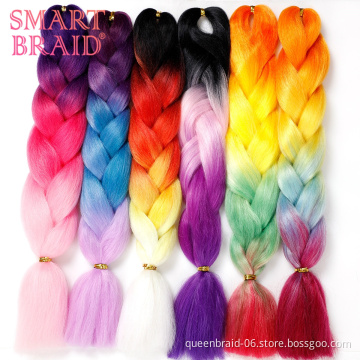 WholeSale Ombre Color Braiding Hair 165g Synthetic Super Jumbo Braids Jumbo Hair Braid in South Africa